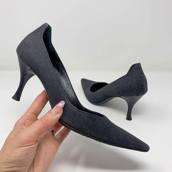 GUCCI Decollete Tessuto Stiletto heel D'Orsay pumps pointed toe whimsigoth - Picture 3 of 13